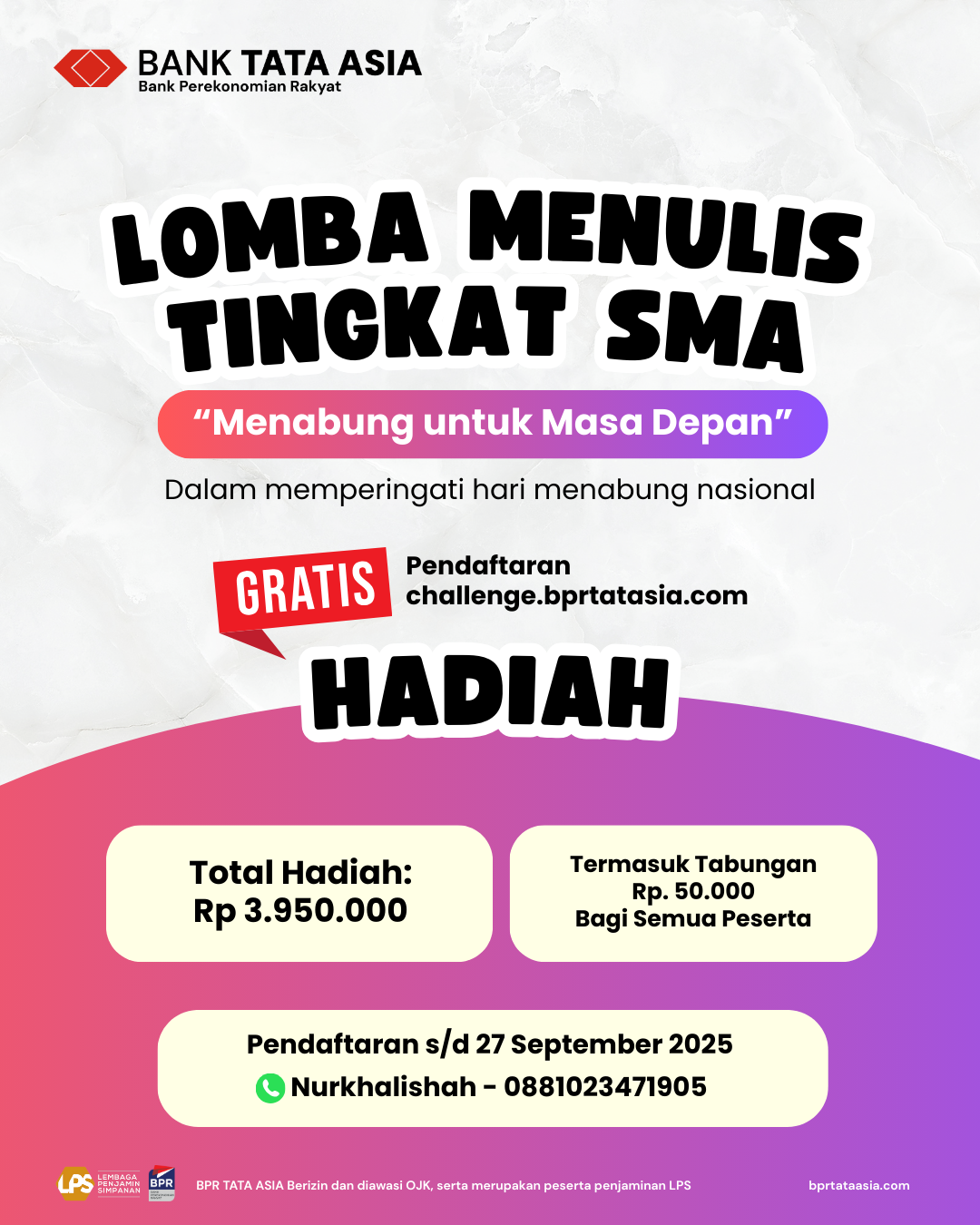 Gambar Lomba Menulis tingkat SMA